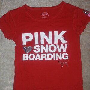 Y2K Victoria's Secret red form fitting t-shirt size small